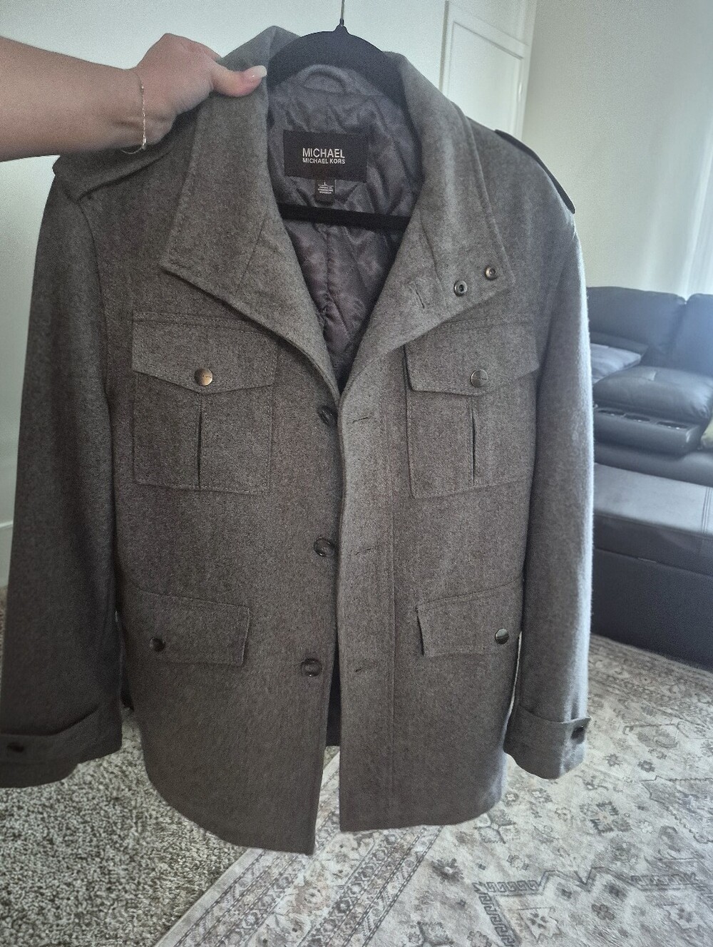 Michael Kors Men's Wool Blend Winter Coat
